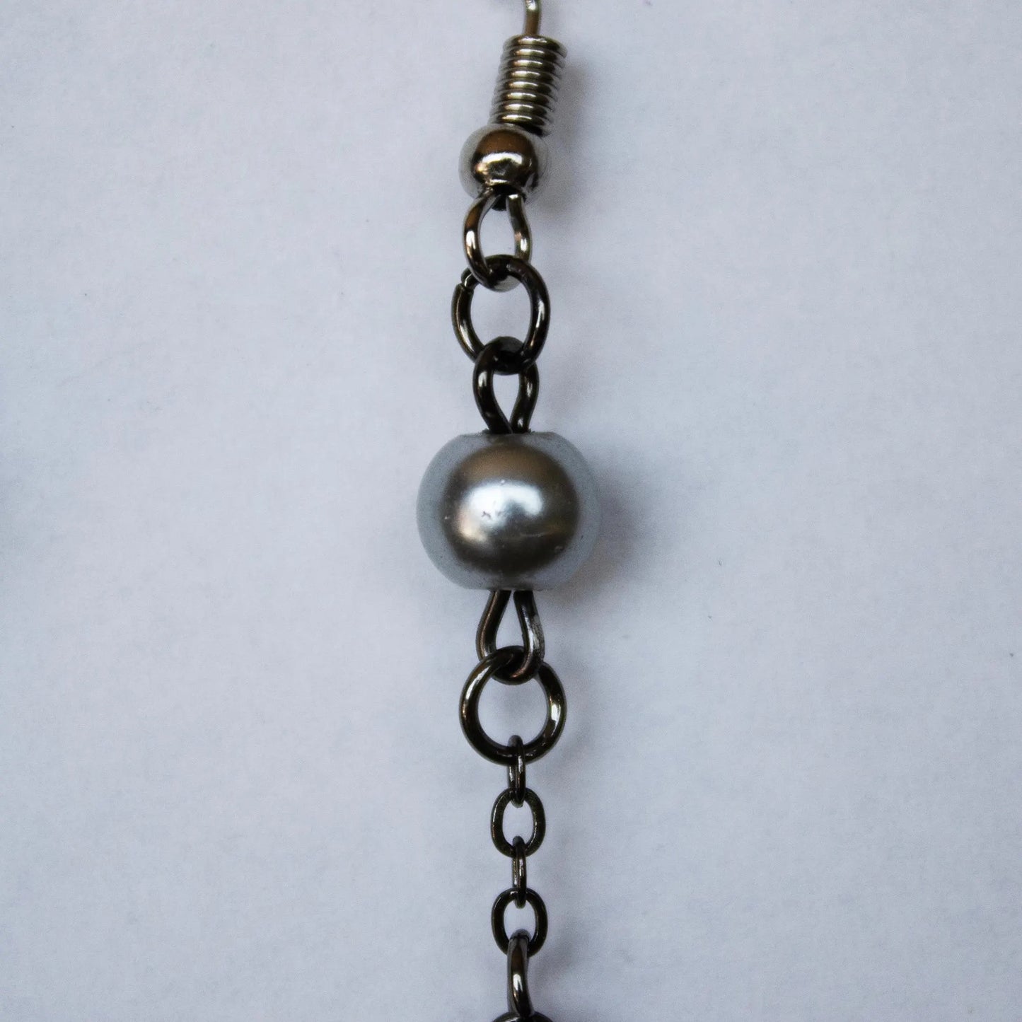 Black and Silver Dangle Earrings