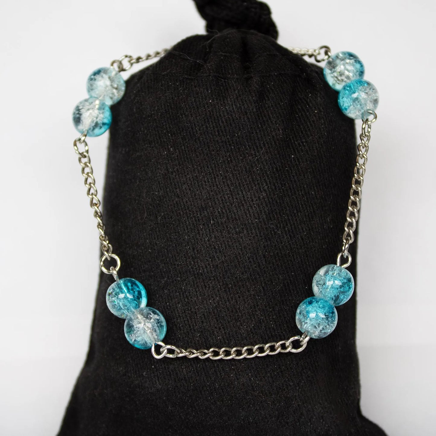 Blue and Clear Bracelet