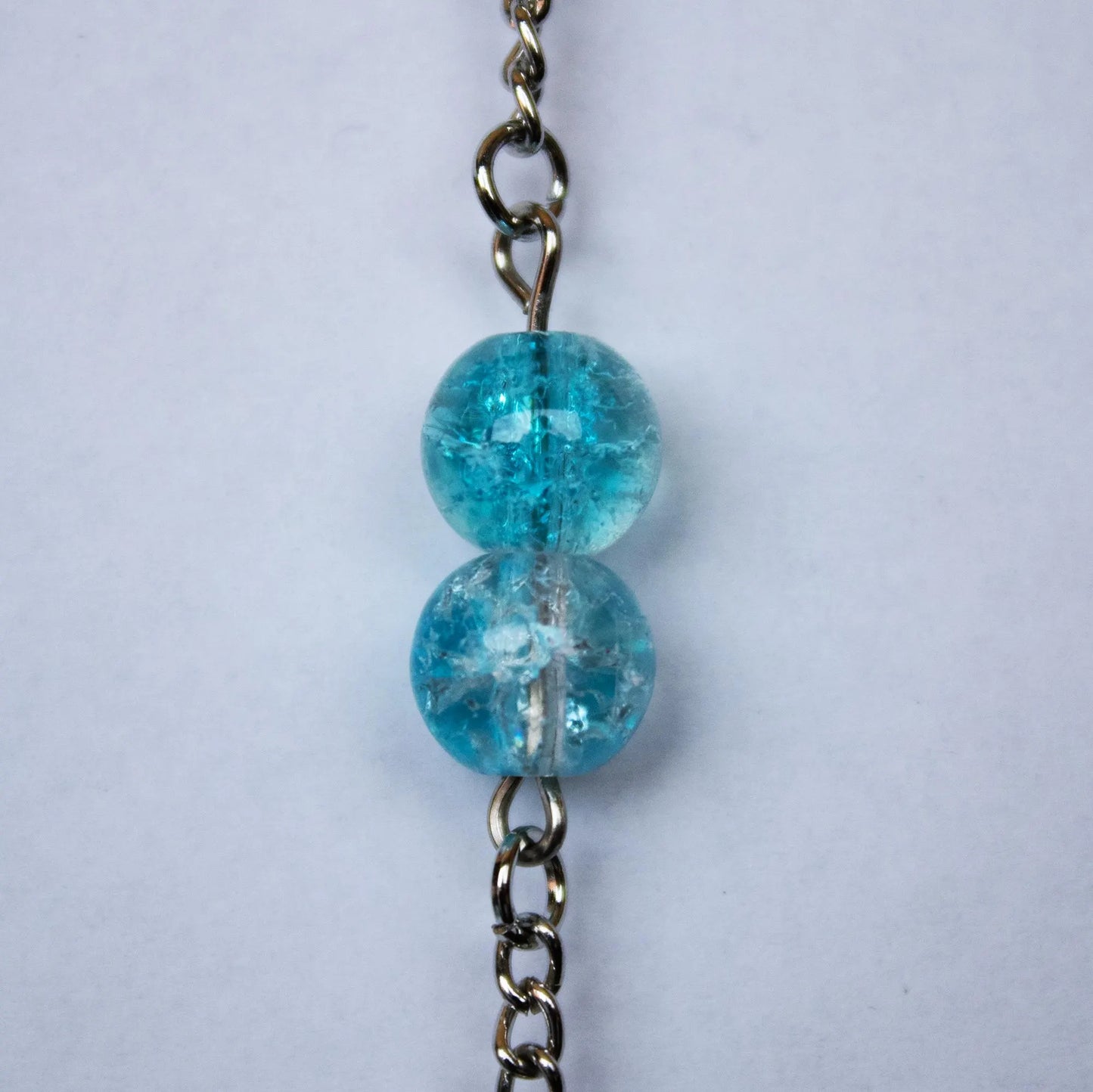 Blue and Clear Dangle Earrings