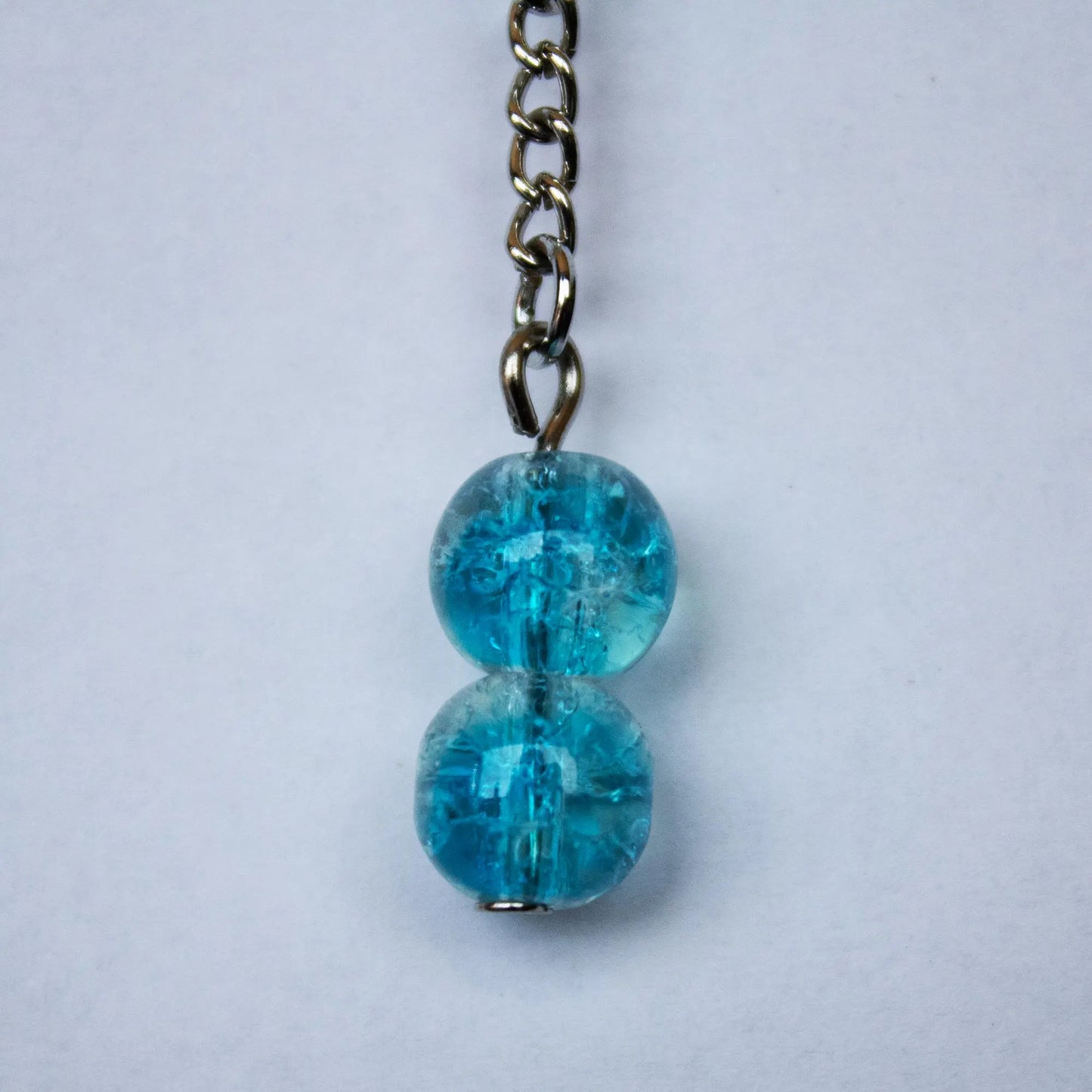 Blue and Clear Dangle Earrings