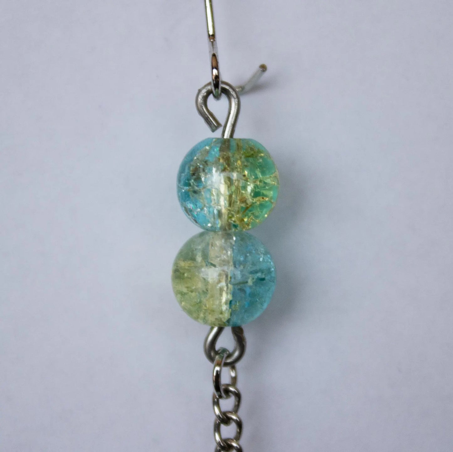 Blue and Green Dangle Earrings