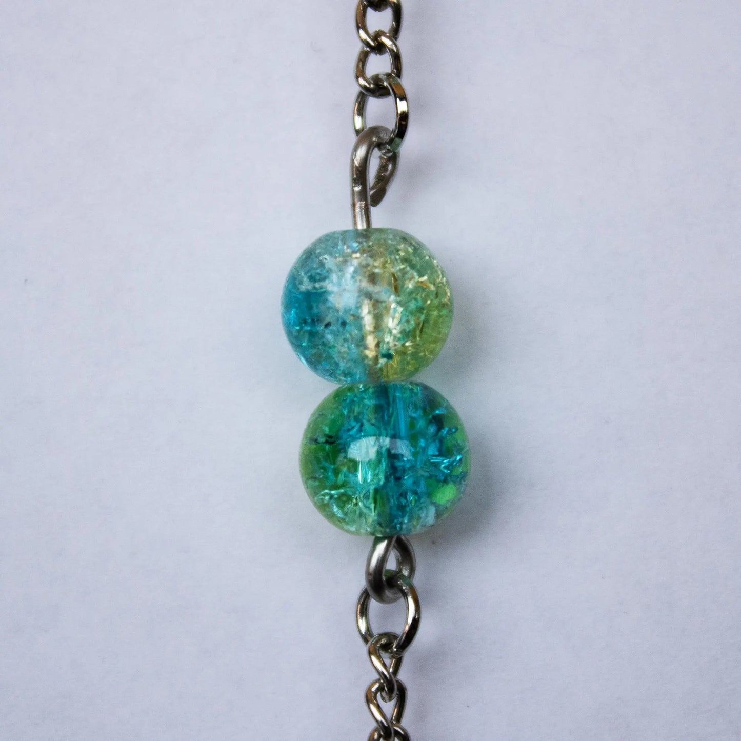 Blue and Green Dangle Earrings