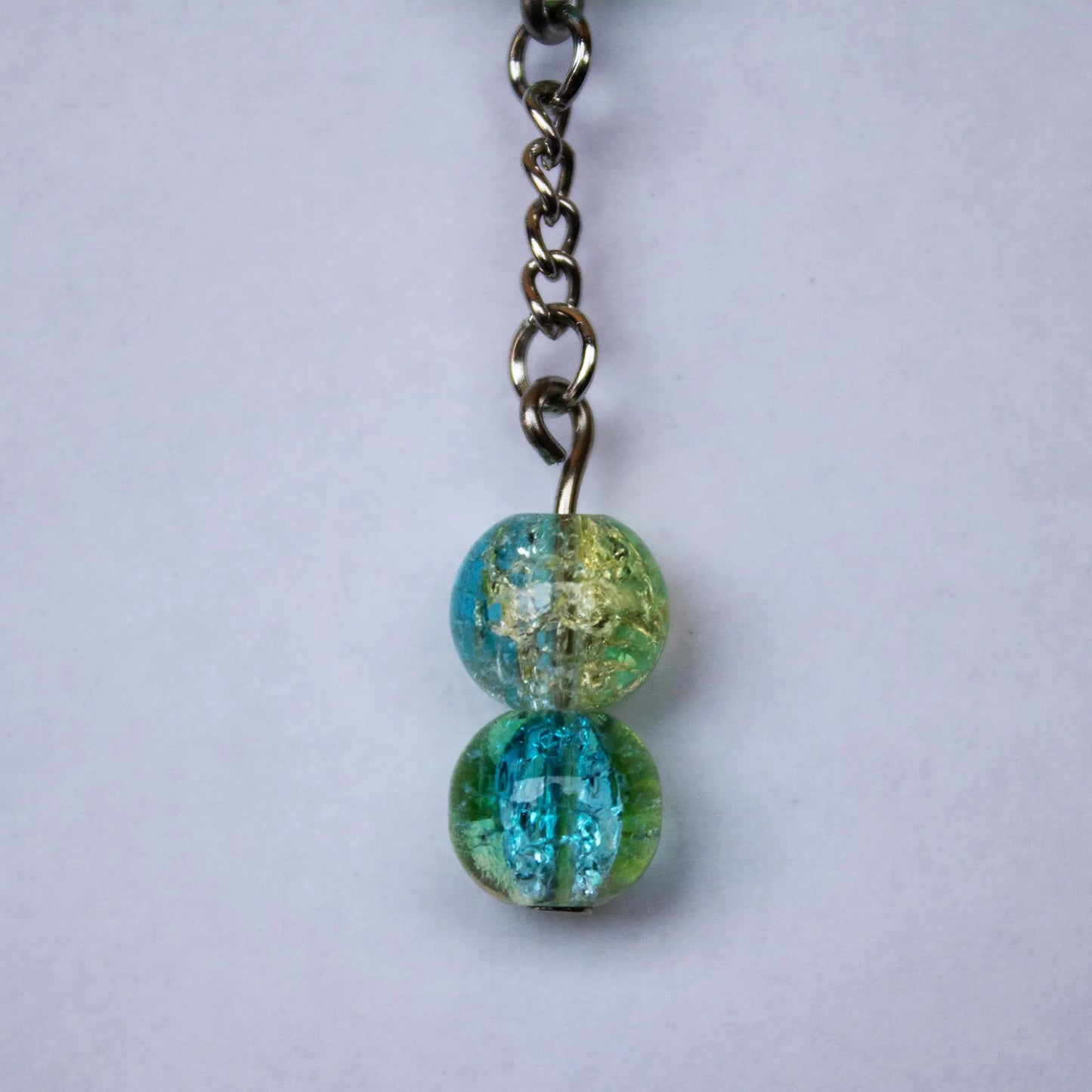 Blue and Green Dangle Earrings