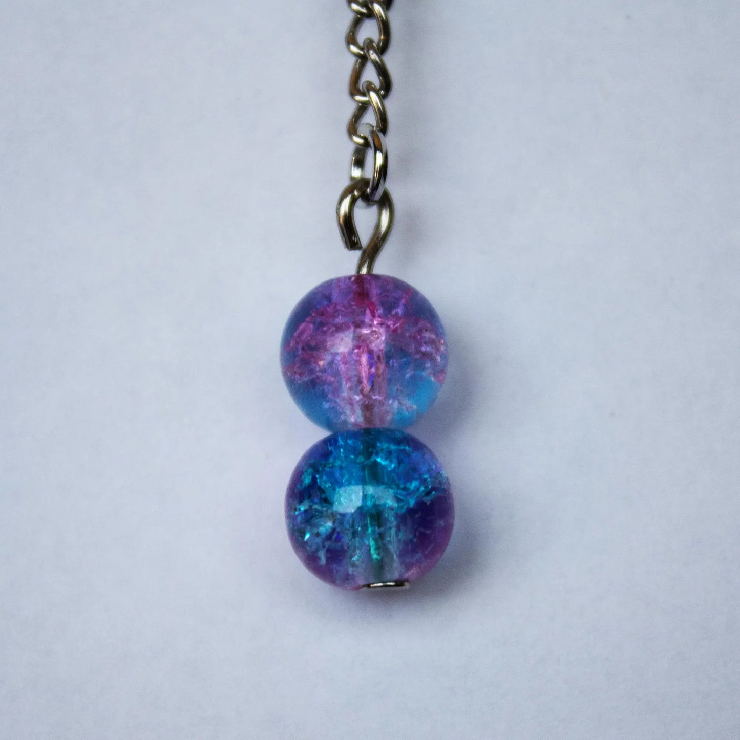 Blue and Pink Dangle Earrings