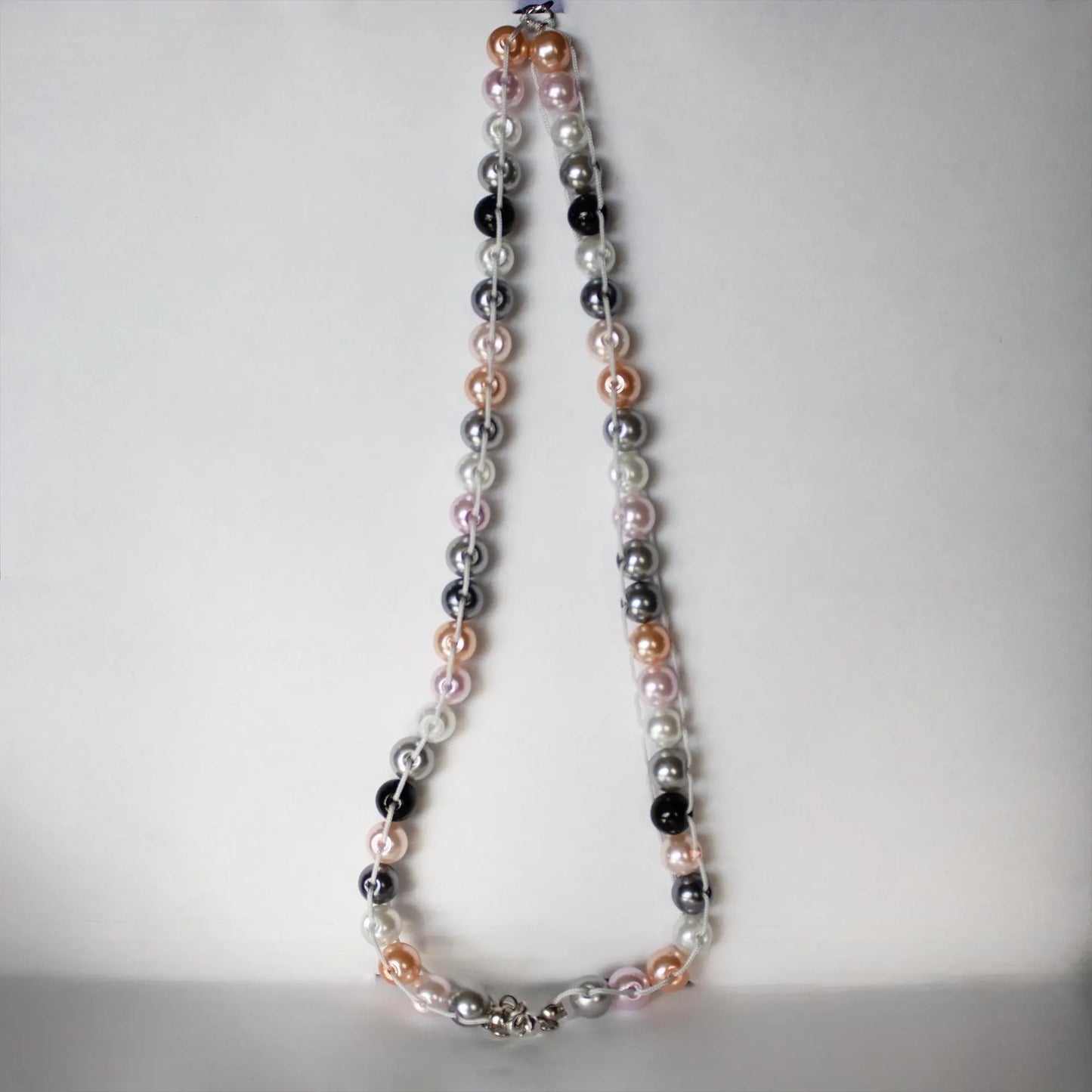 Clear Flower Heart Necklace