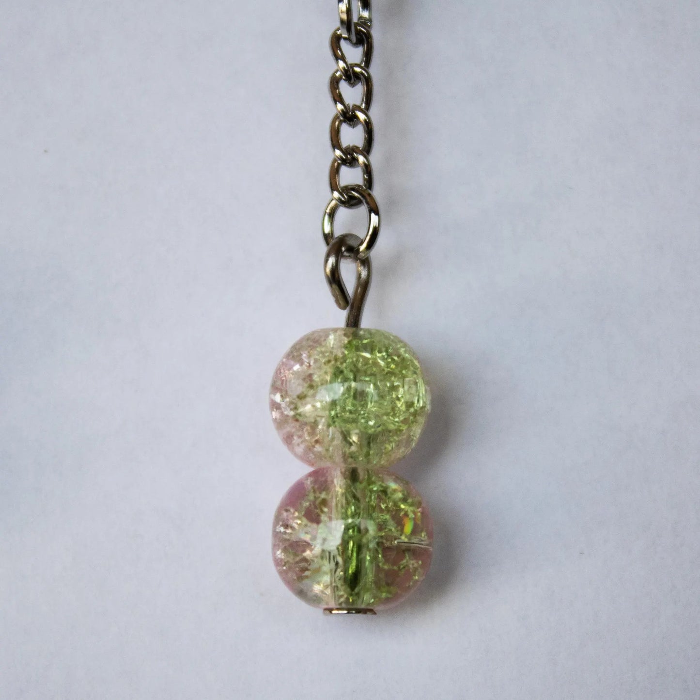 Green and Pink Dangle Earrings