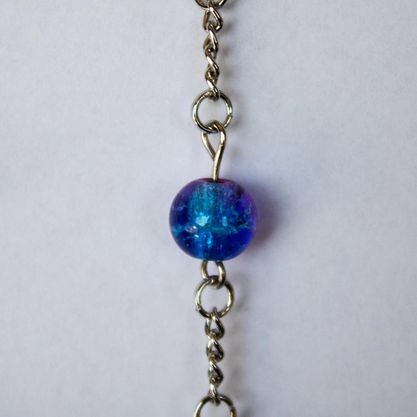 Purple and Blue Dangle Earrings