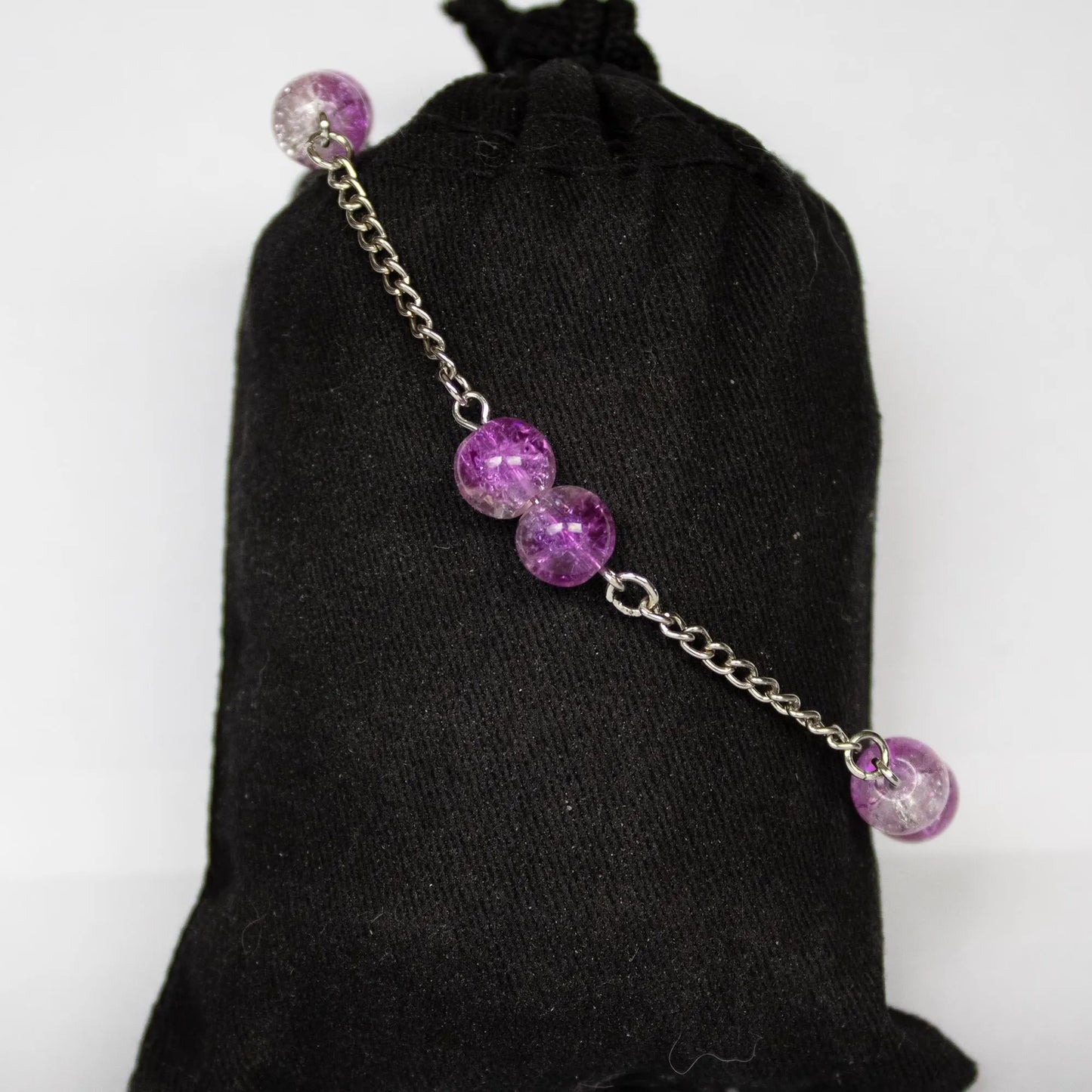 Purple and Clear Bracelet
