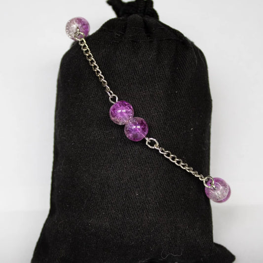 Purple and Clear Bracelet