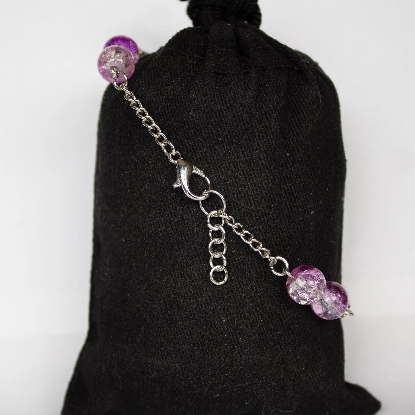 Purple and Clear Bracelet