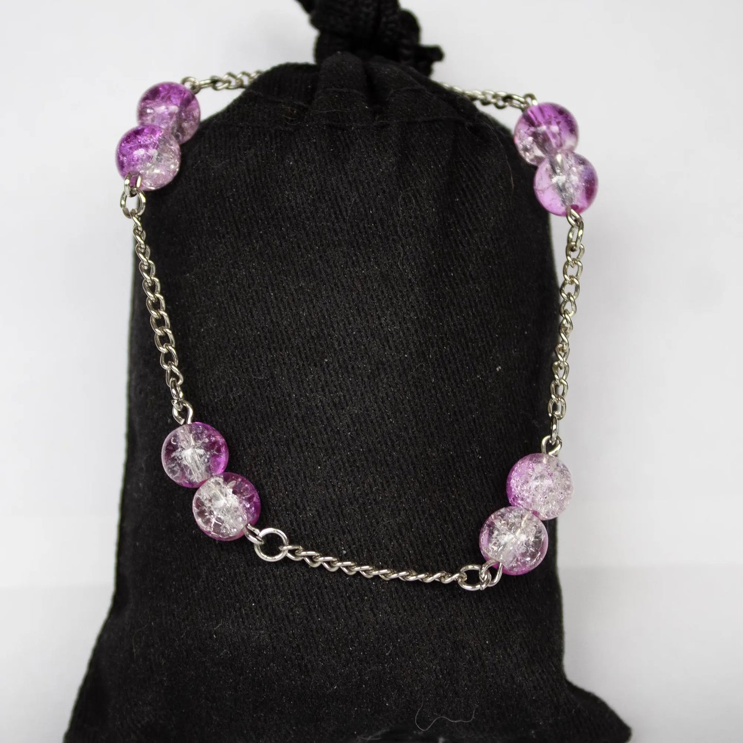 Purple and Clear Bracelet