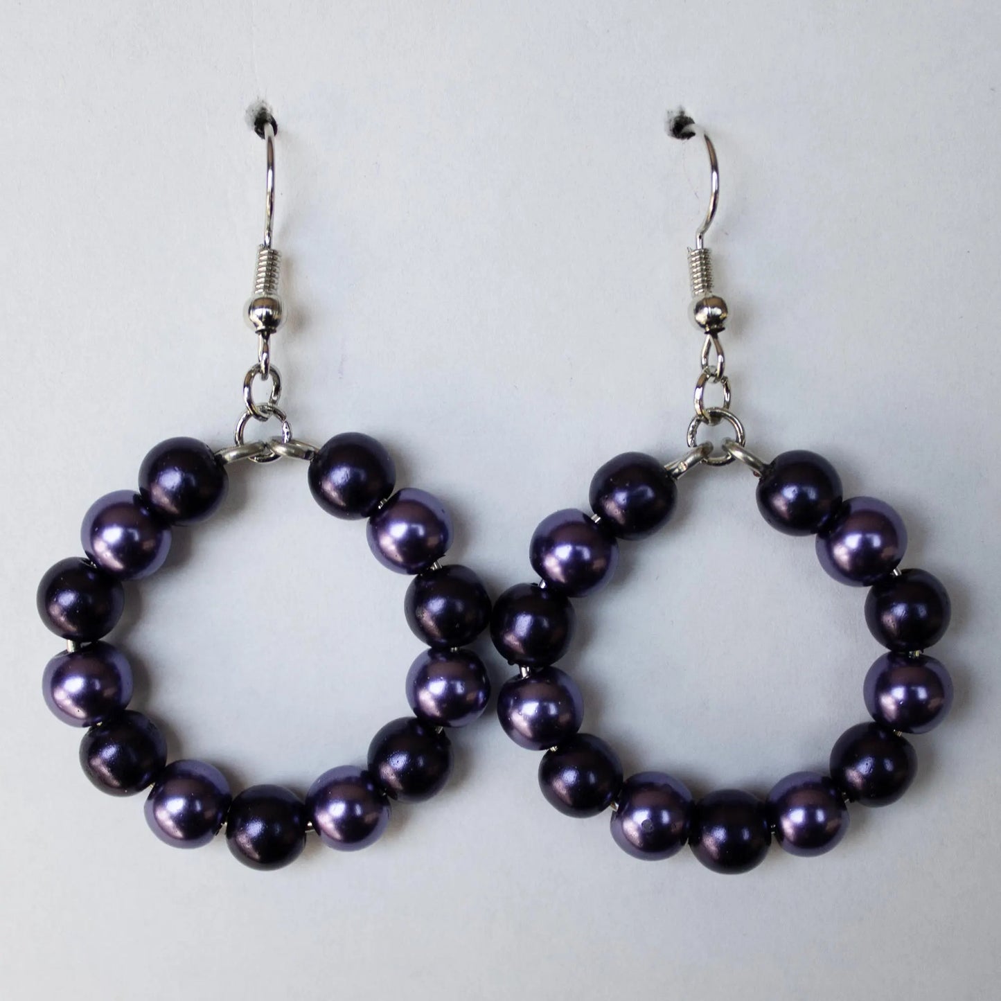 Purple Round Earrings