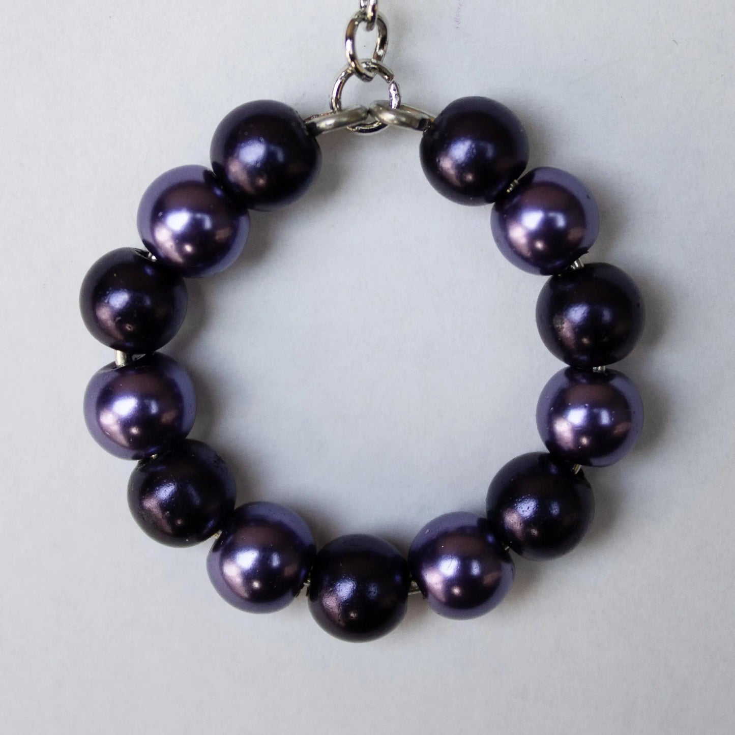 Purple Round Earrings