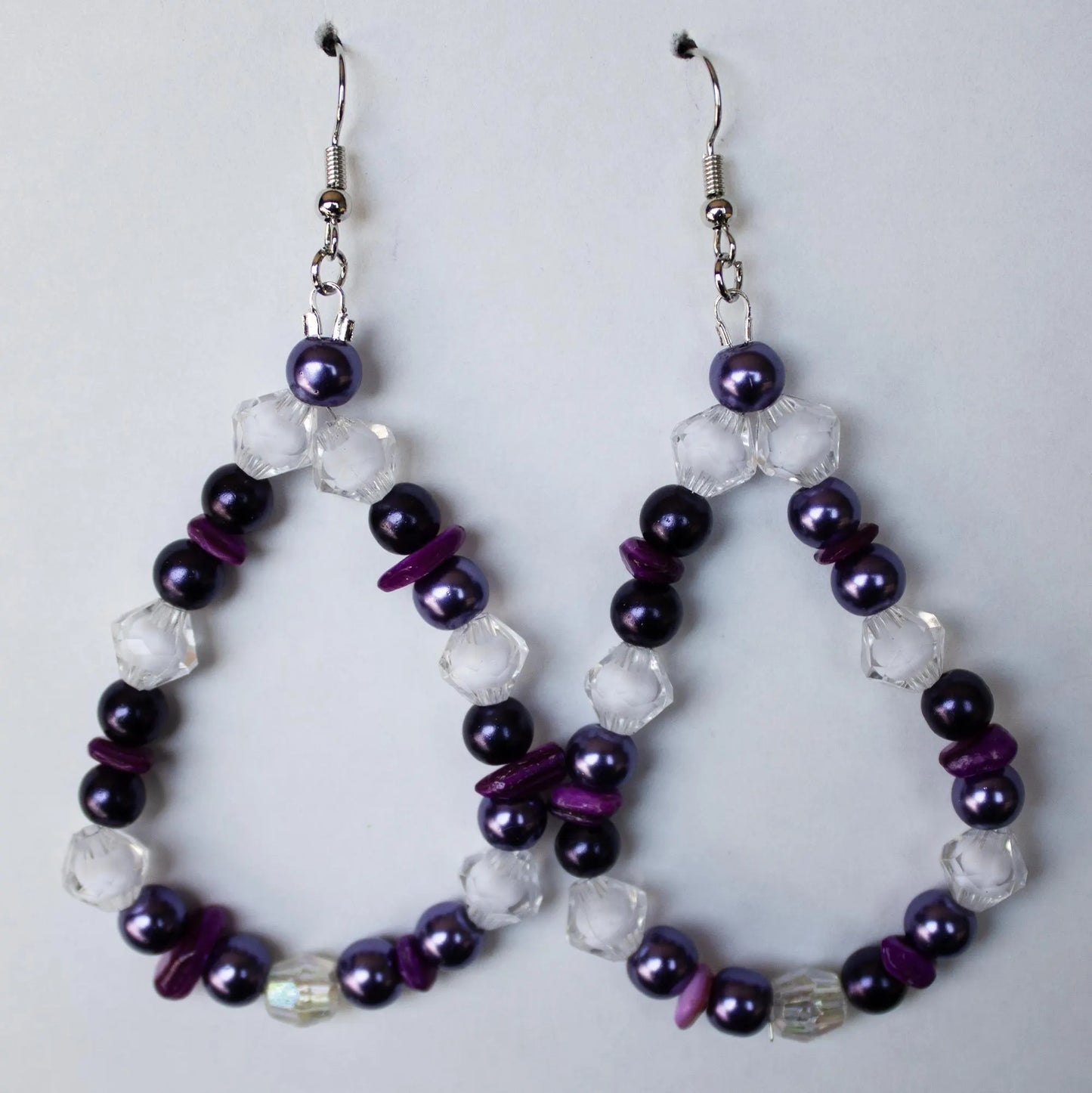 Purple Teardrop Earrings