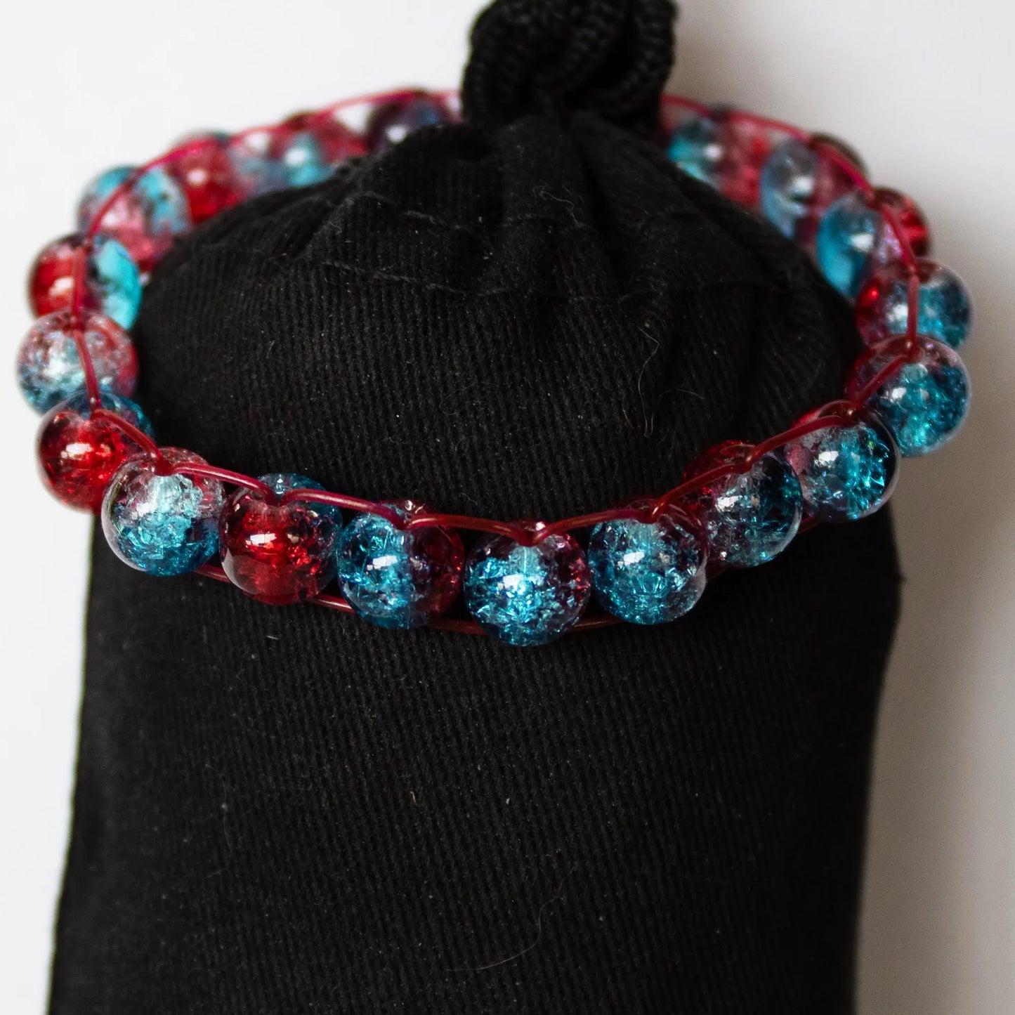 Red and Blue Stretch Bracelet