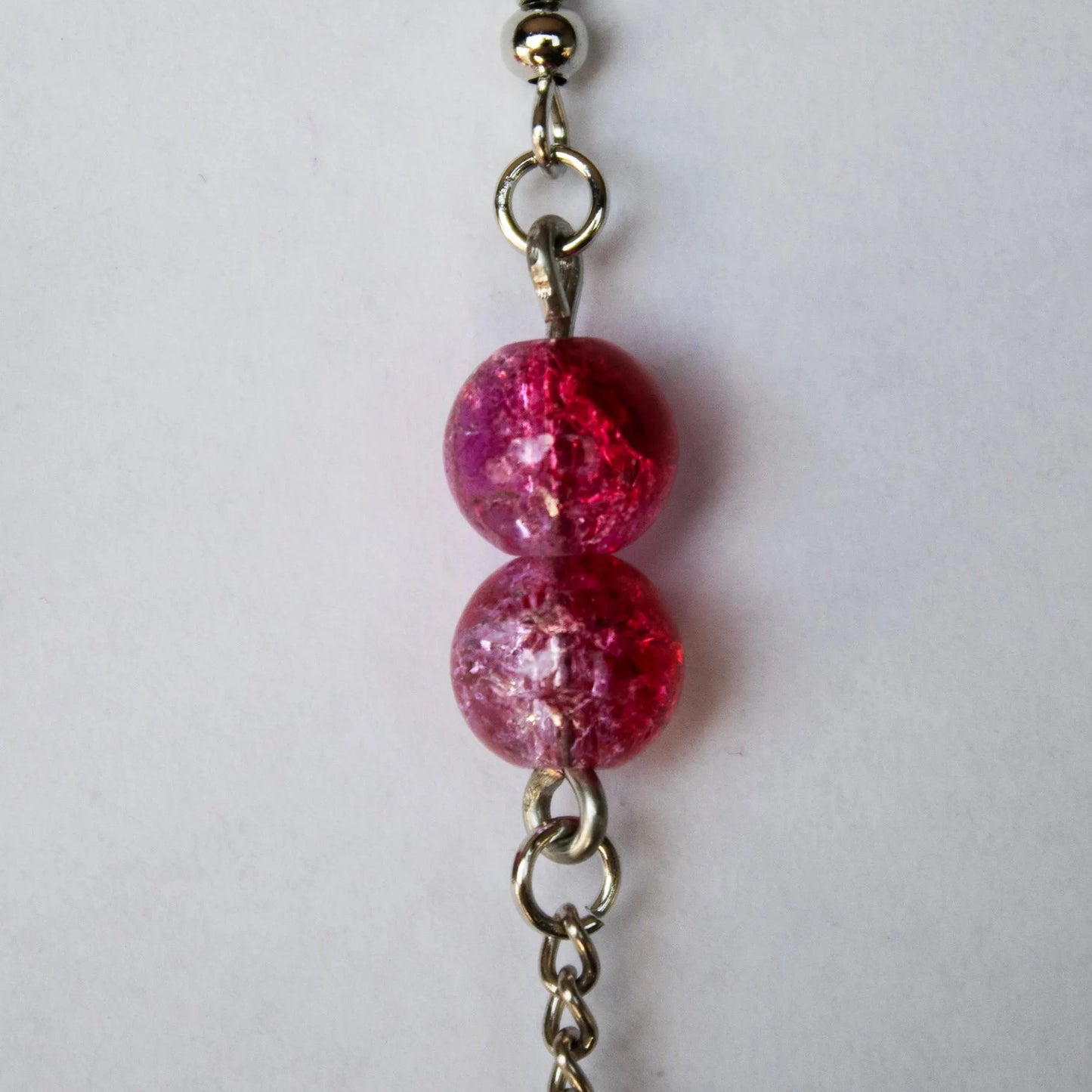 Red and Pink Dangle Earrings