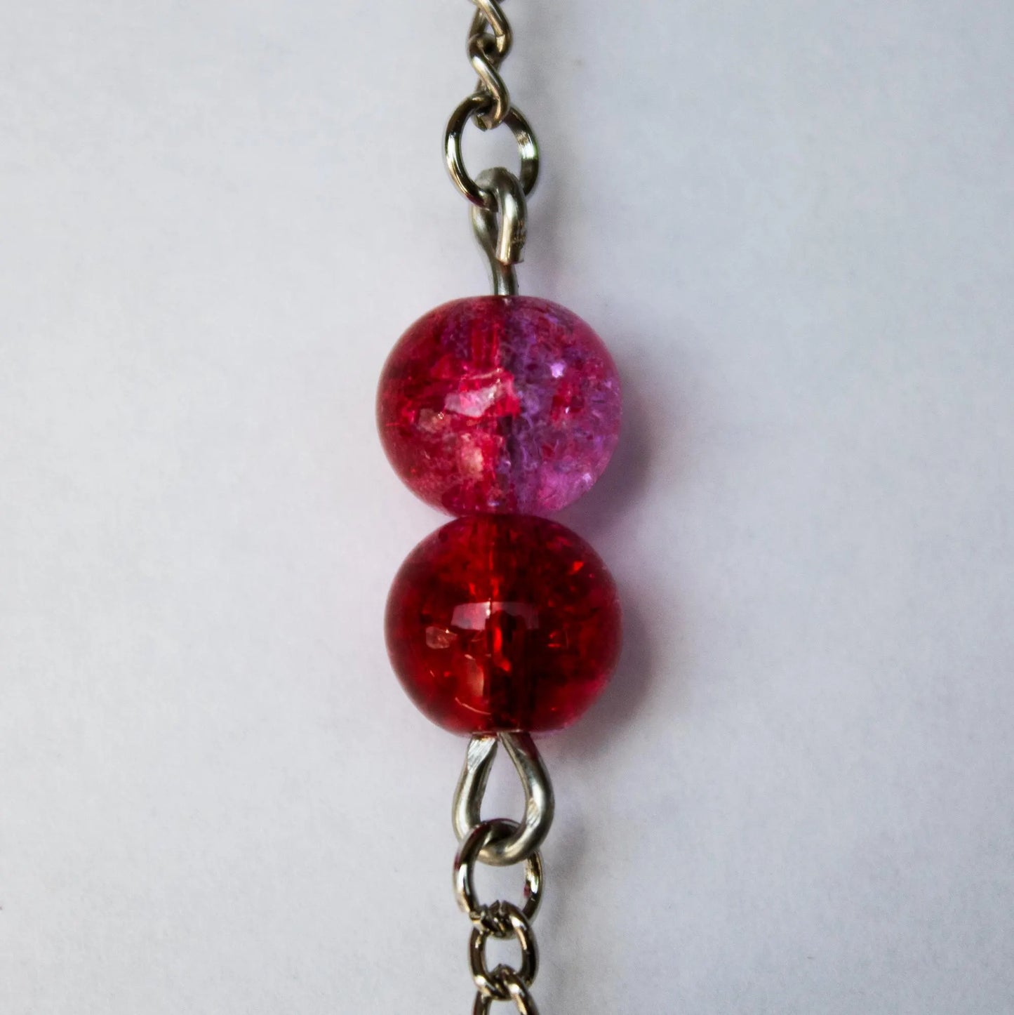 Red and Pink Dangle Earrings