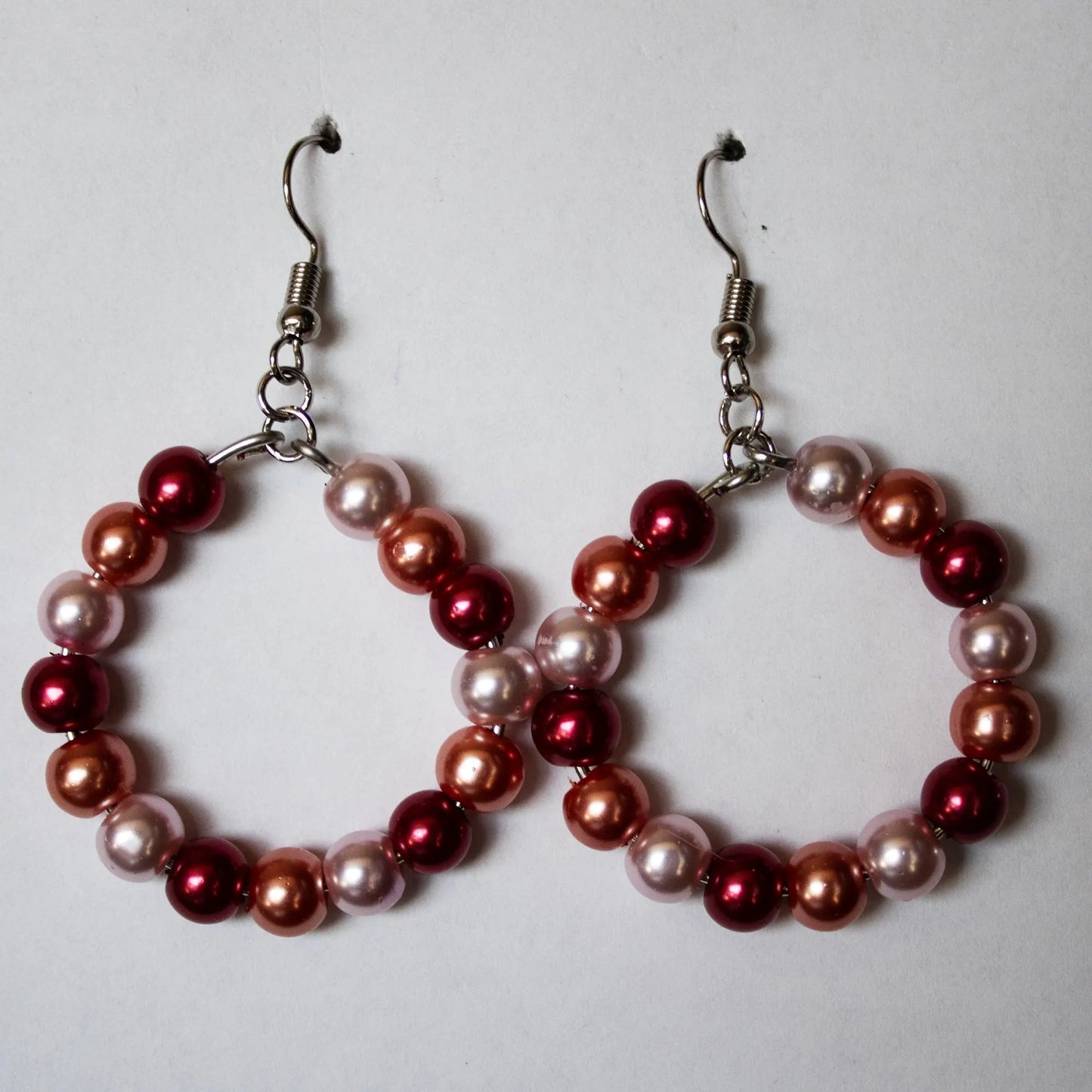 Red Round Earrings