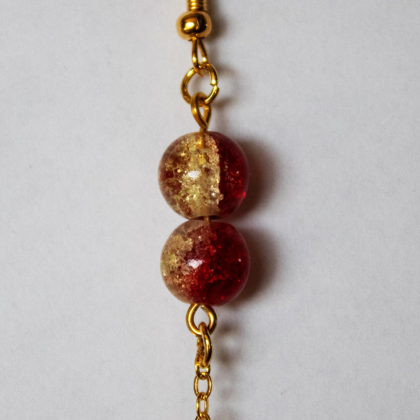 Red and Yellow Dangle Earrings