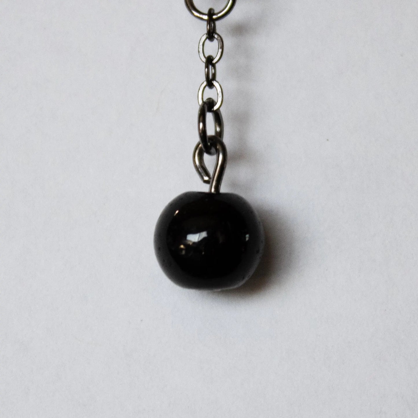 Silver and Black Dangle Earrings