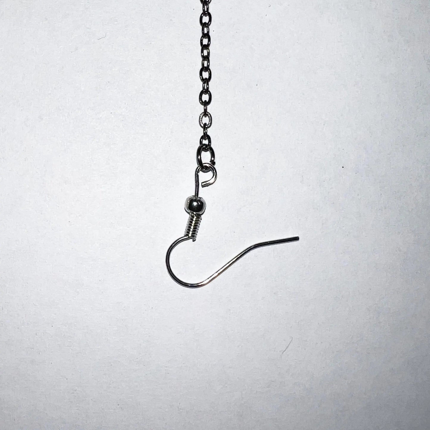 Silver and Black Dangle Earrings