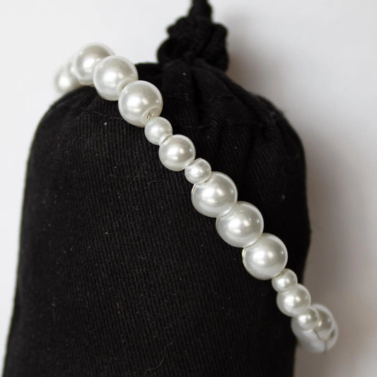 White Beaded Bracelet
