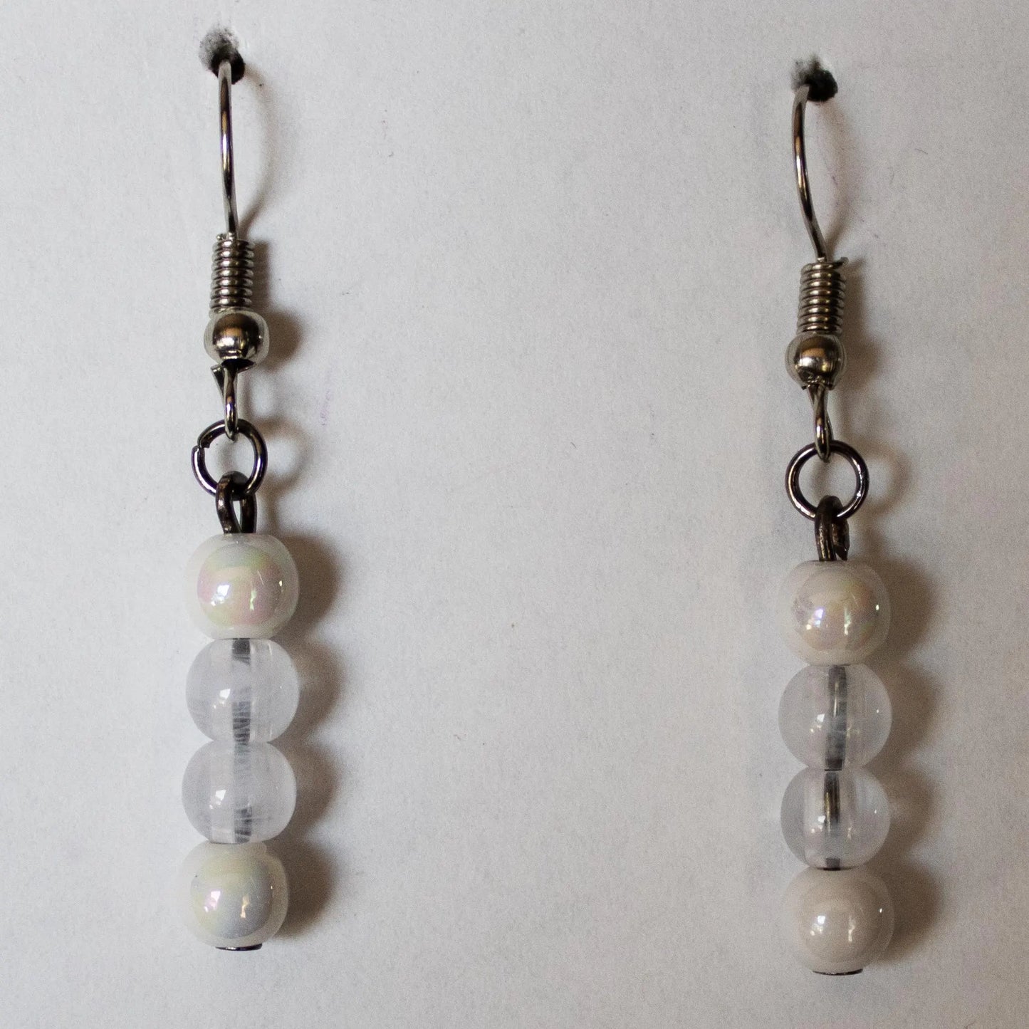 White Dangle Earrings