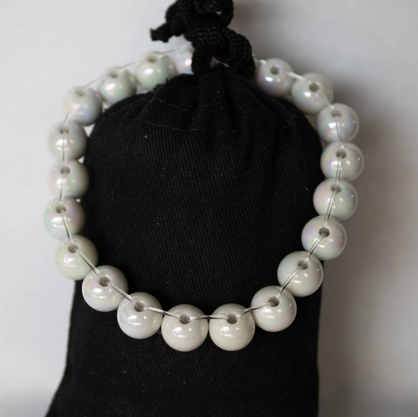 White Iridescent Stretch Bracelet