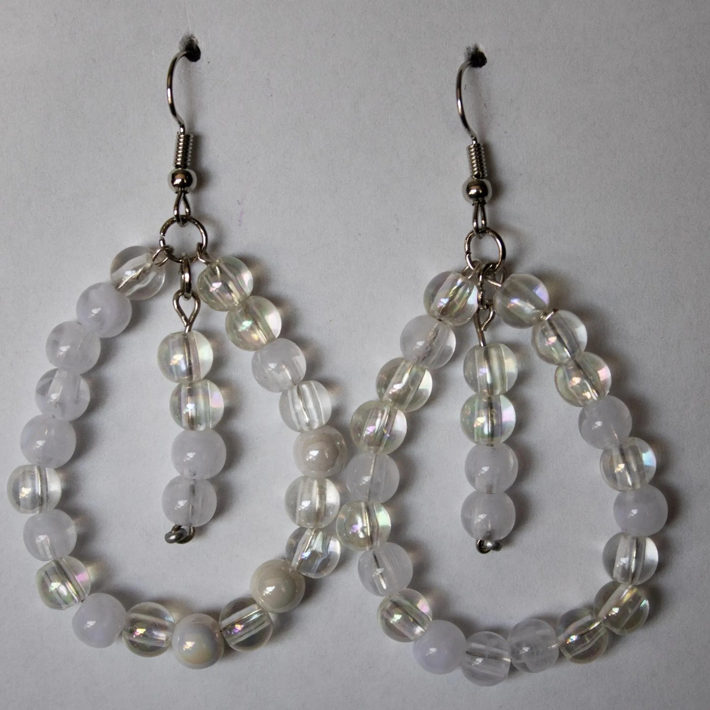 White Teardrop Earrings